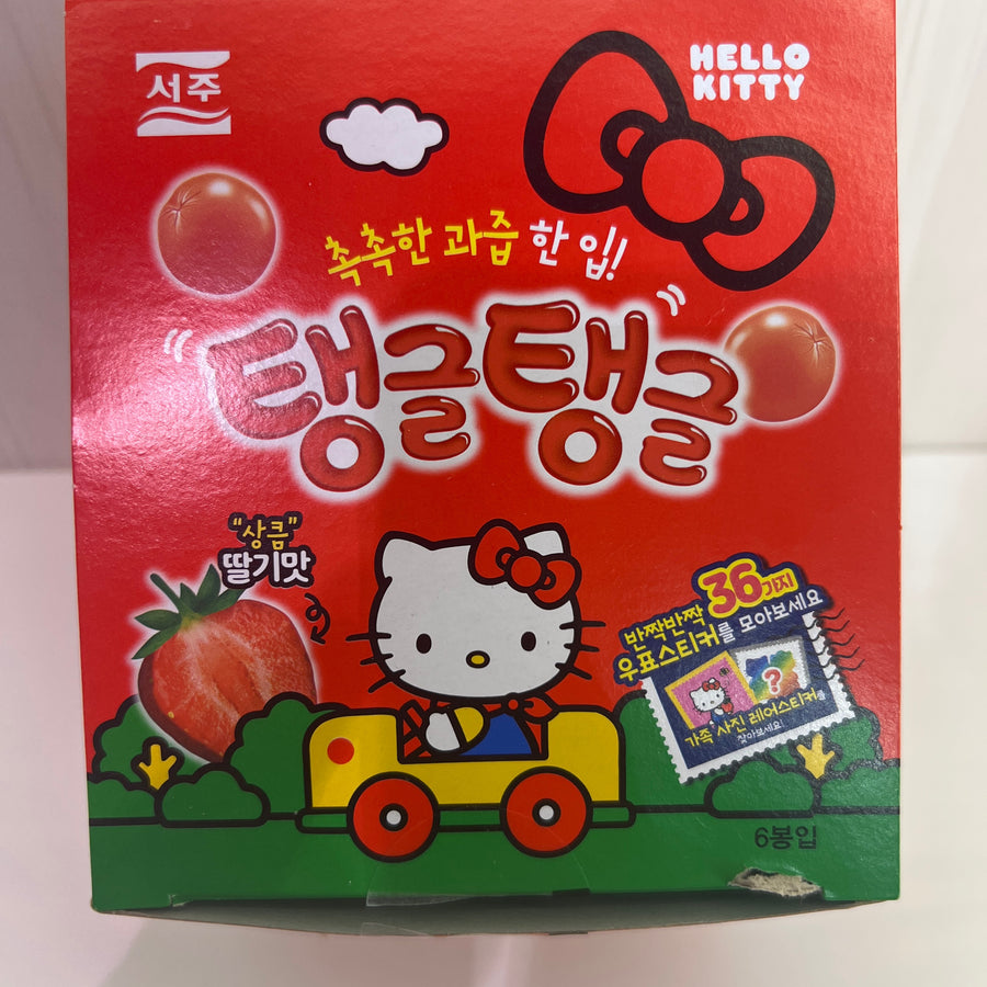 Hello Kitty Sticker Jelly – Strawberry (40g) — front of pack at Exotic Snaxx Chicago