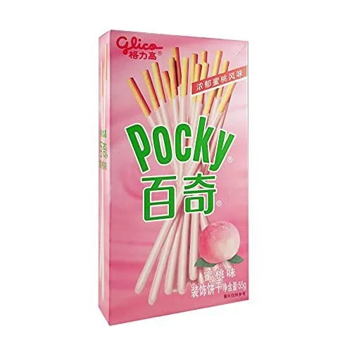 Pocky Peach — front of pack at Exotic Snaxx Chicago