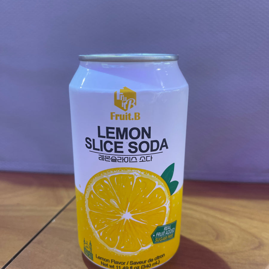 Fruit.B Lemon Slice Soda (South Korea) — front of pack at Exotic Snaxx Chicago