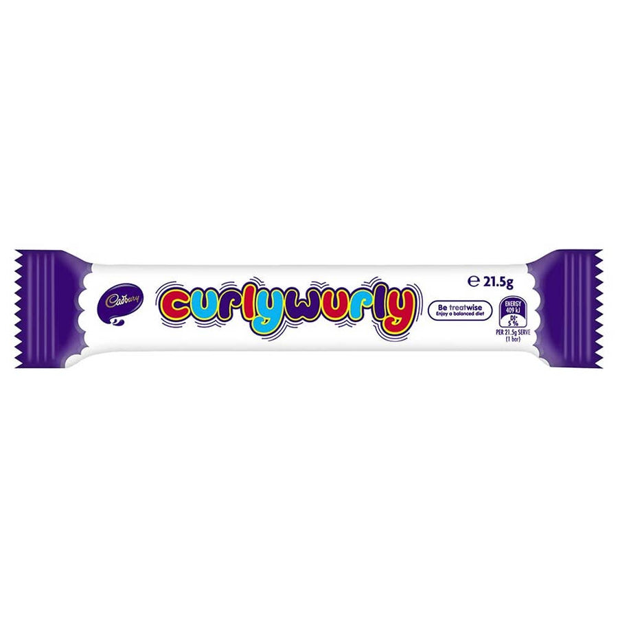 Cadbury Curly Wurly Bar ( UK ) — front of pack at Exotic Snaxx Chicago