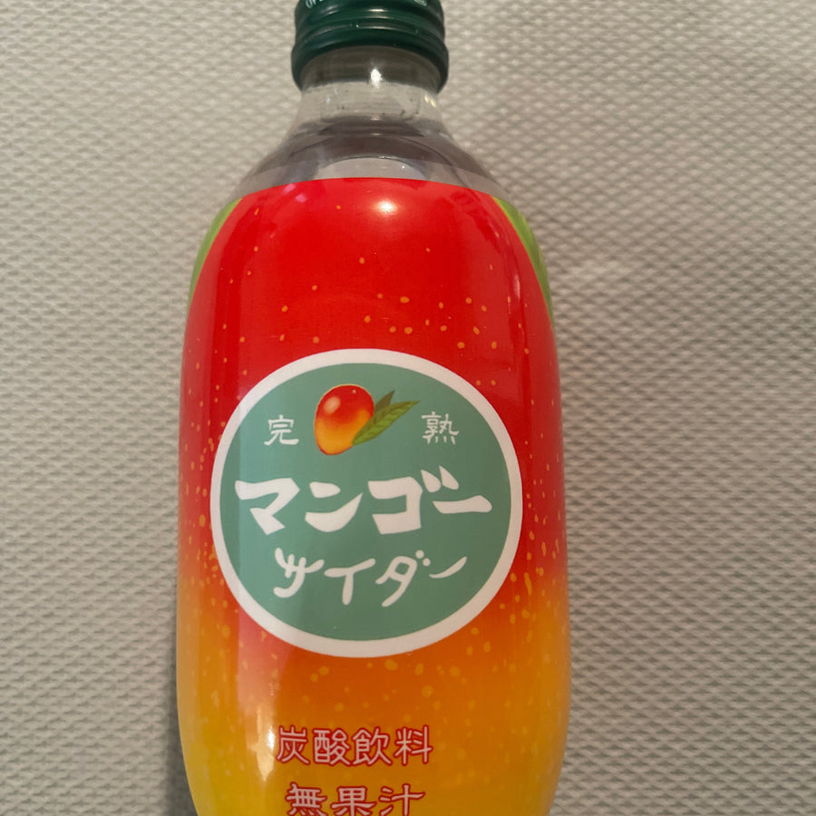Tomomasu Mango Cider (Japan) — front of pack at Exotic Snaxx Chicago