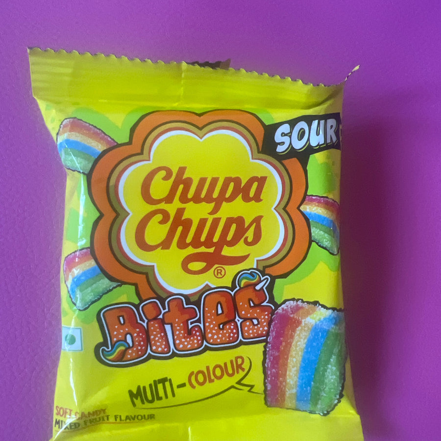 Chupa Chups Bites – Multi-Colour (Sour) — front of pack at Exotic Snaxx Chicago