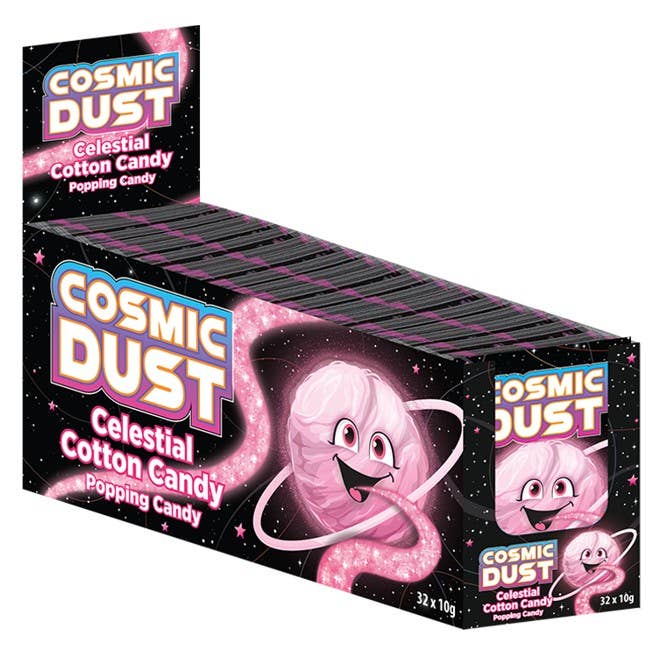 Cosmic Dust Celestial Cotton Candy Popping Candy .35oz, β front of pack at Exotic Snaxx Chicago