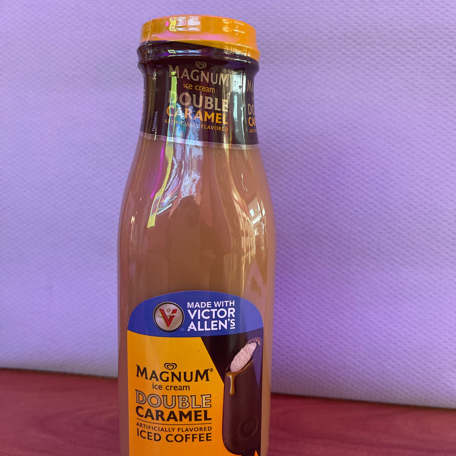 Magnum Double Caramel Iced Coffee (USA) — front of pack at Exotic Snaxx Chicago