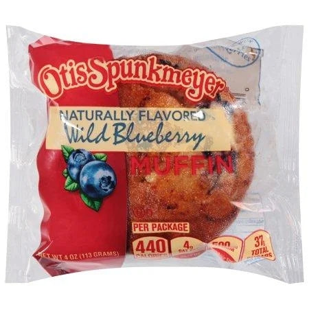 Otis Spunkmeyer Delicious Essentials Wild Blueberry Muffin — front of pack at Exotic Snaxx Chicago