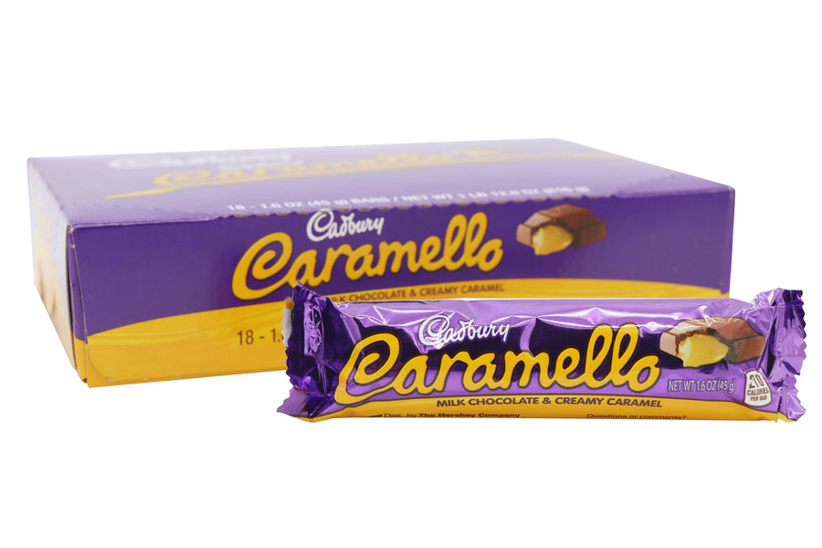 Cadbury Caramello, 1.6oz, 18ct Case — front of pack at Exotic Snaxx Chicago