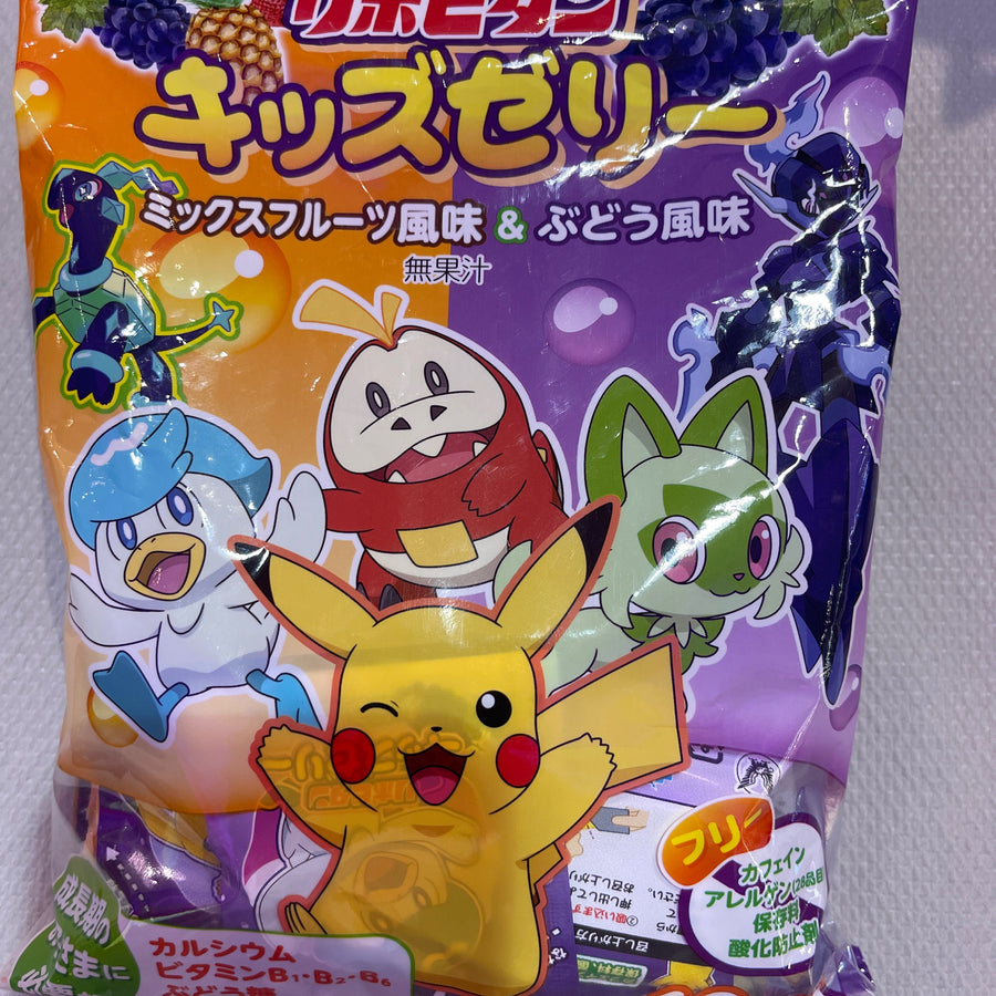 Pokémon Kids Jelly – Mixed Fruit & Grape Flavor — front of pack at Exotic Snaxx Chicago