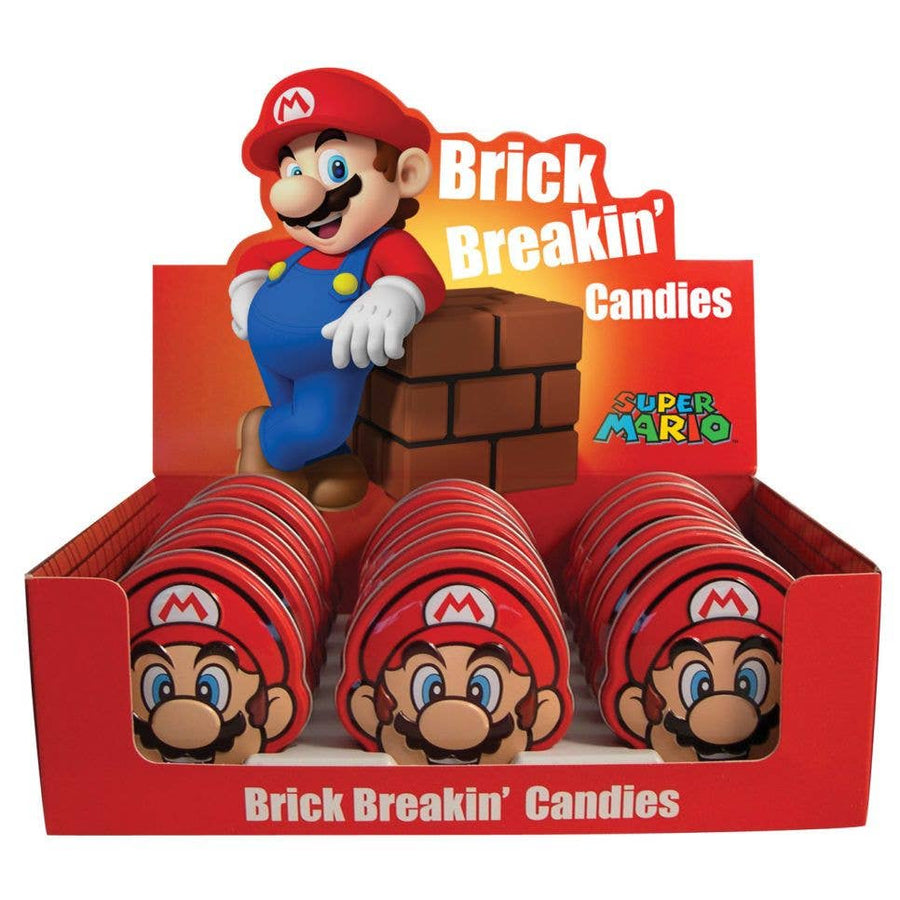 Super Mario Brick Breakin' Cherry CandyTin — front of pack at Exotic Snaxx Chicago