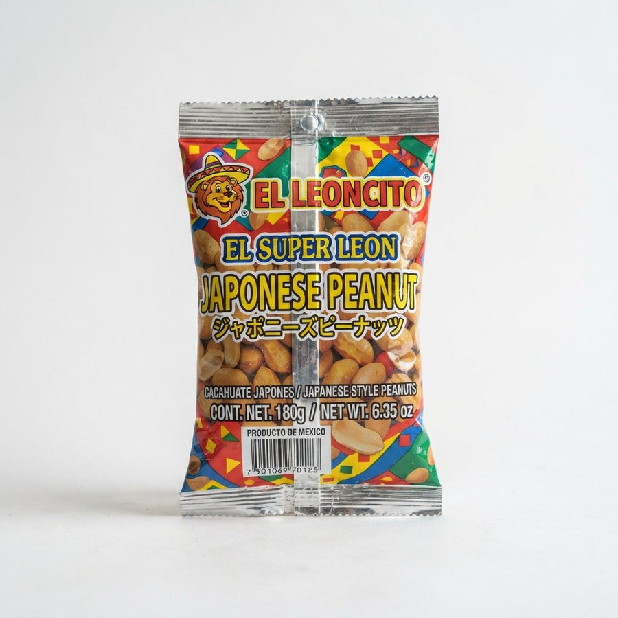 El Leoncito El Super Leon Japonese Peanut — front of pack at Exotic Snaxx Chicago