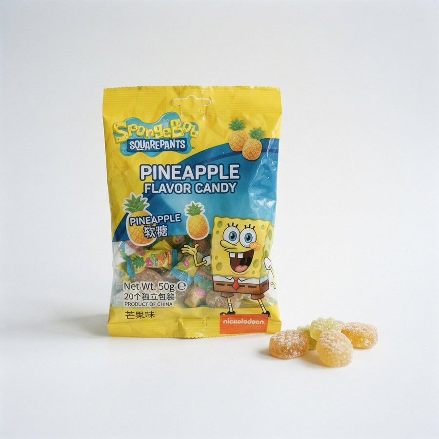 Pineapple Flavor Candy Spongebob Square Pants — front of pack at Exotic Snaxx Chicago