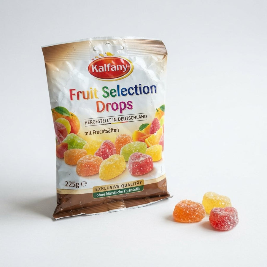 Kalfany Fruit Selection Drops Made in Germany — front of pack at Exotic Snaxx Chicago