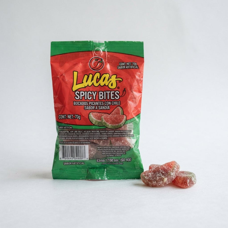 Lucas Spicy Bites Watermelon — front of pack at Exotic Snaxx Chicago