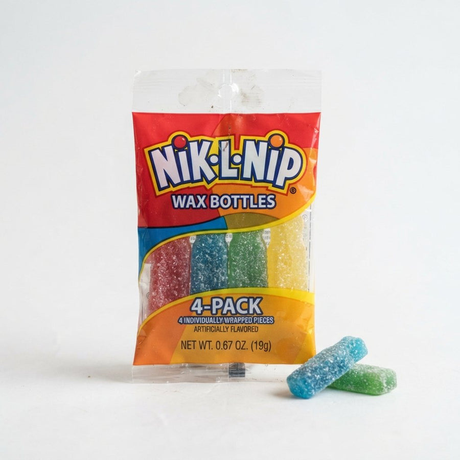 Nik-L-nip 4-pack bottles — front of pack at Exotic Snaxx Chicago