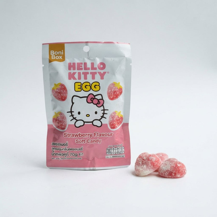 Boni Box Hello Kitty Egg — front of pack at Exotic Snaxx Chicago