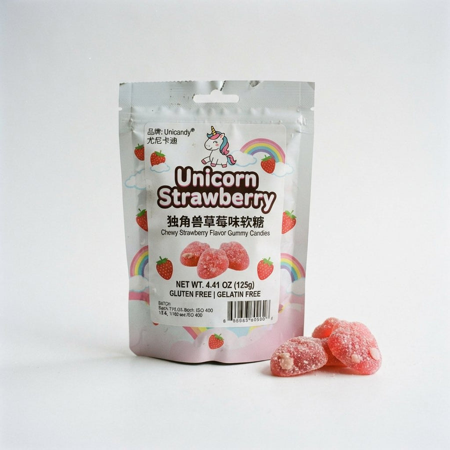 Unicorn Strawberry — front of pack at Exotic Snaxx Chicago