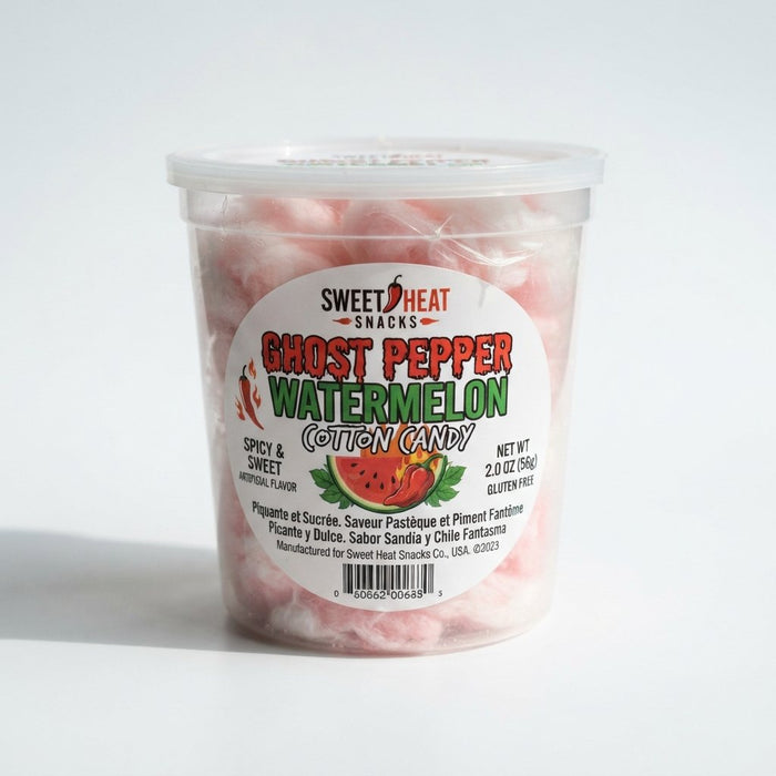 Ghost pepper cotton candy from the Nuclear heat tier of the Exotic Snaxx mystery box, Chicago