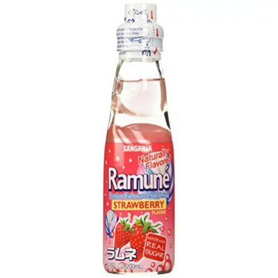 Sangaria Ramune Juice, Strawberry — Drinks bestseller at Exotic Snaxx Chicago