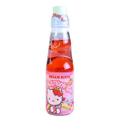 Hello Kitty Ramune Soda – Strawberry 200 mL (Japan) — Drinks bestseller at Exotic Snaxx Chicago