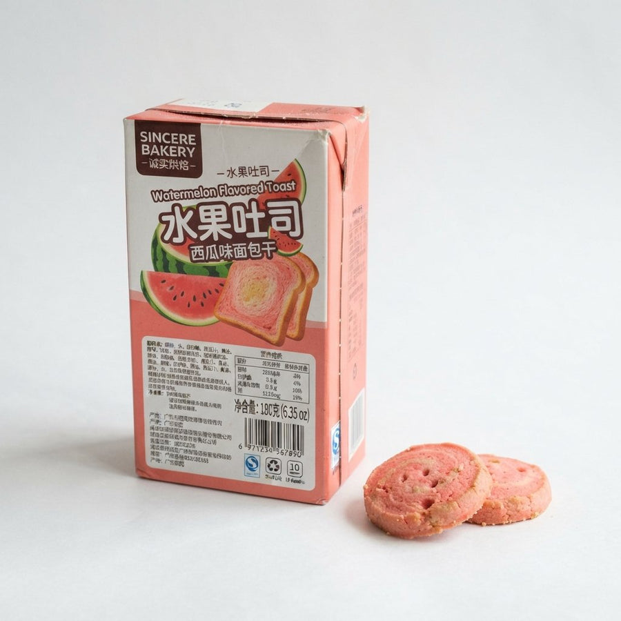 Watermelon Flavored Toast — front of pack at Exotic Snaxx Chicago