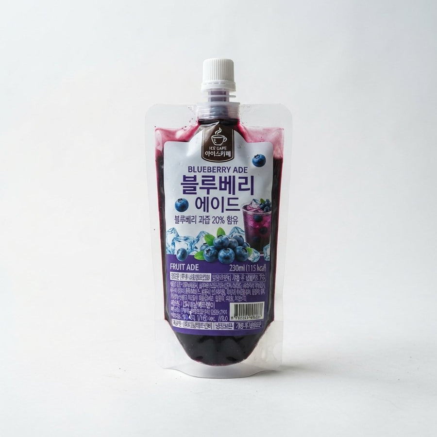 Ice Cafe Blueberry Ade ( Korea) — front of pack at Exotic Snaxx Chicago