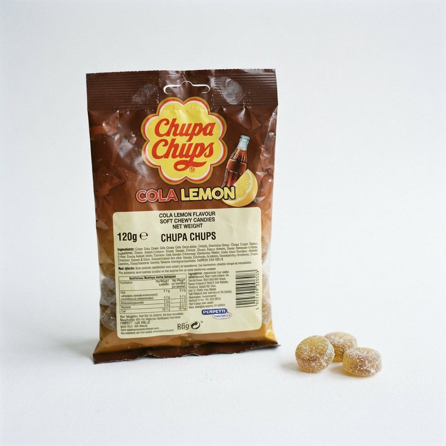 Chupa Chups Cola Lemon — front of pack at Exotic Snaxx Chicago