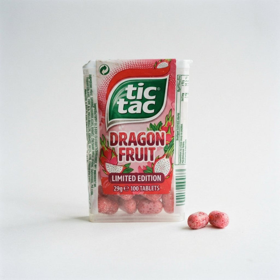 Tic Tac Dragon Fruit Limited Edition — front of pack at Exotic Snaxx Chicago
