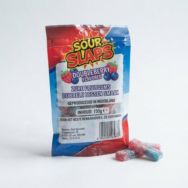 Sour Slaps Doubleberry Flavored Made in Netherlands