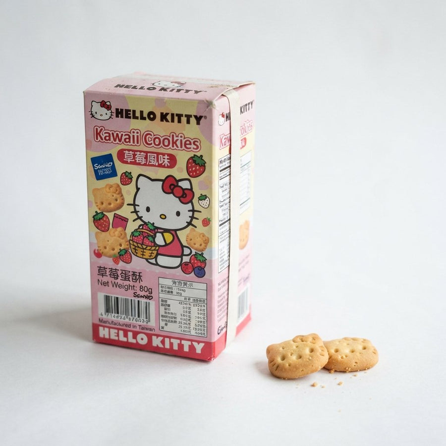 Hello Kitty Kawaii Cookies Strawberry (Taiwan) — front of pack at Exotic Snaxx Chicago