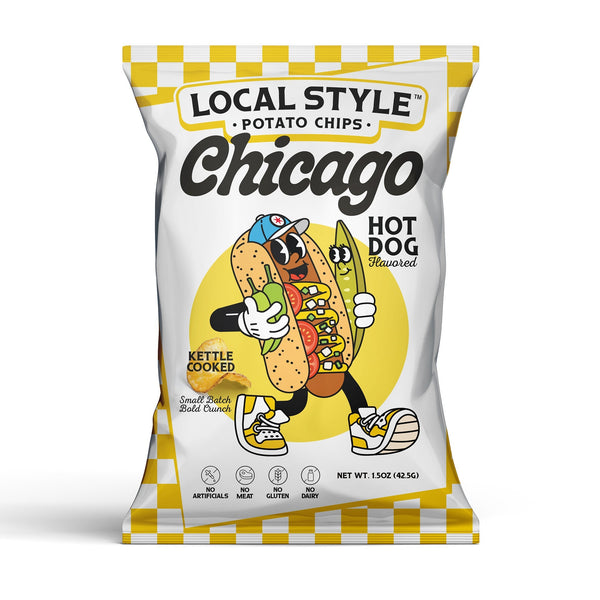 Local Style Chicago Hot Dog flavored potato chips bag
