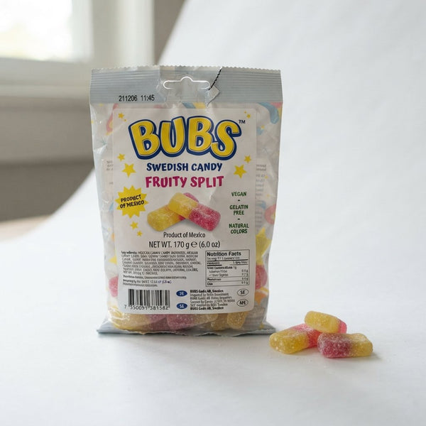 BUBS Swedish Candy Fruity Split Product of Mexico