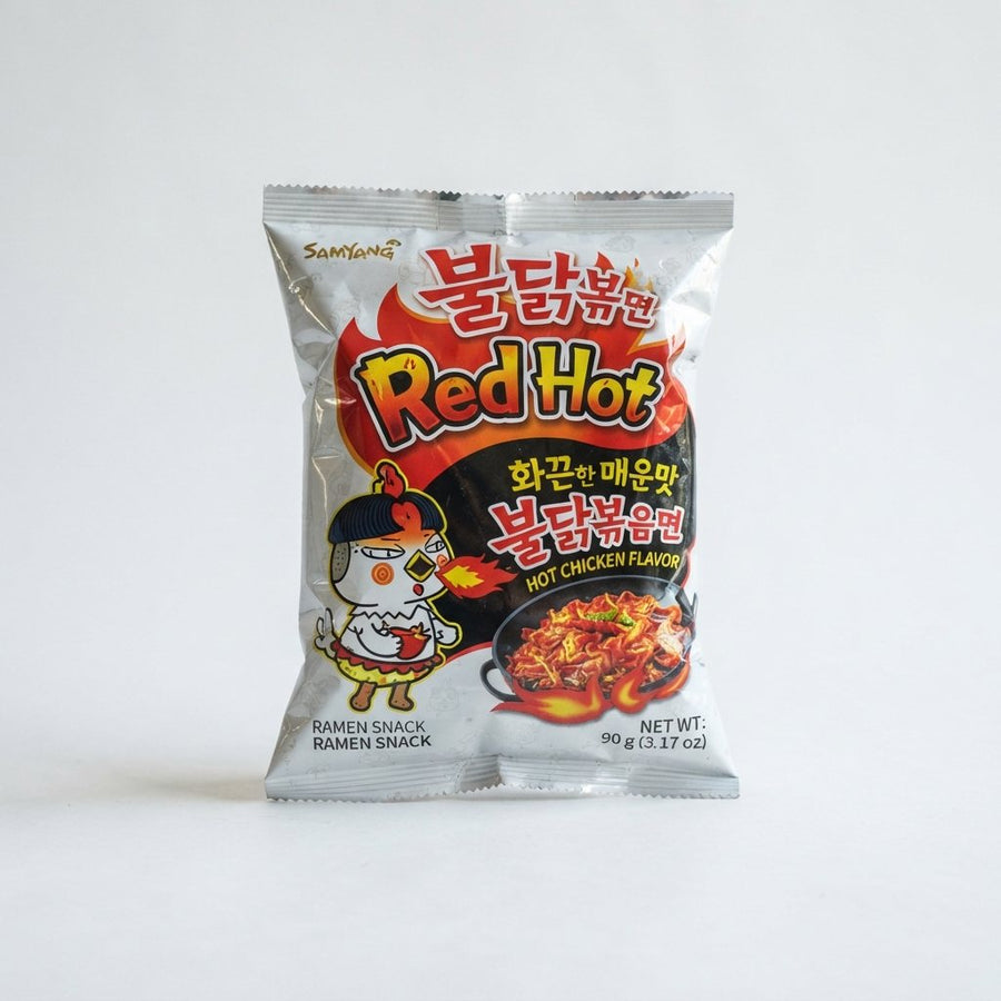 Buldak Red Hot — front of pack at Exotic Snaxx Chicago