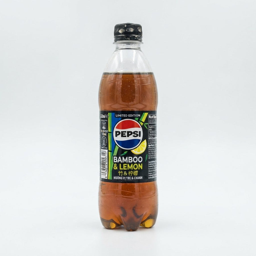 Pepsi bamboo and lemon — front of pack at Exotic Snaxx Chicago