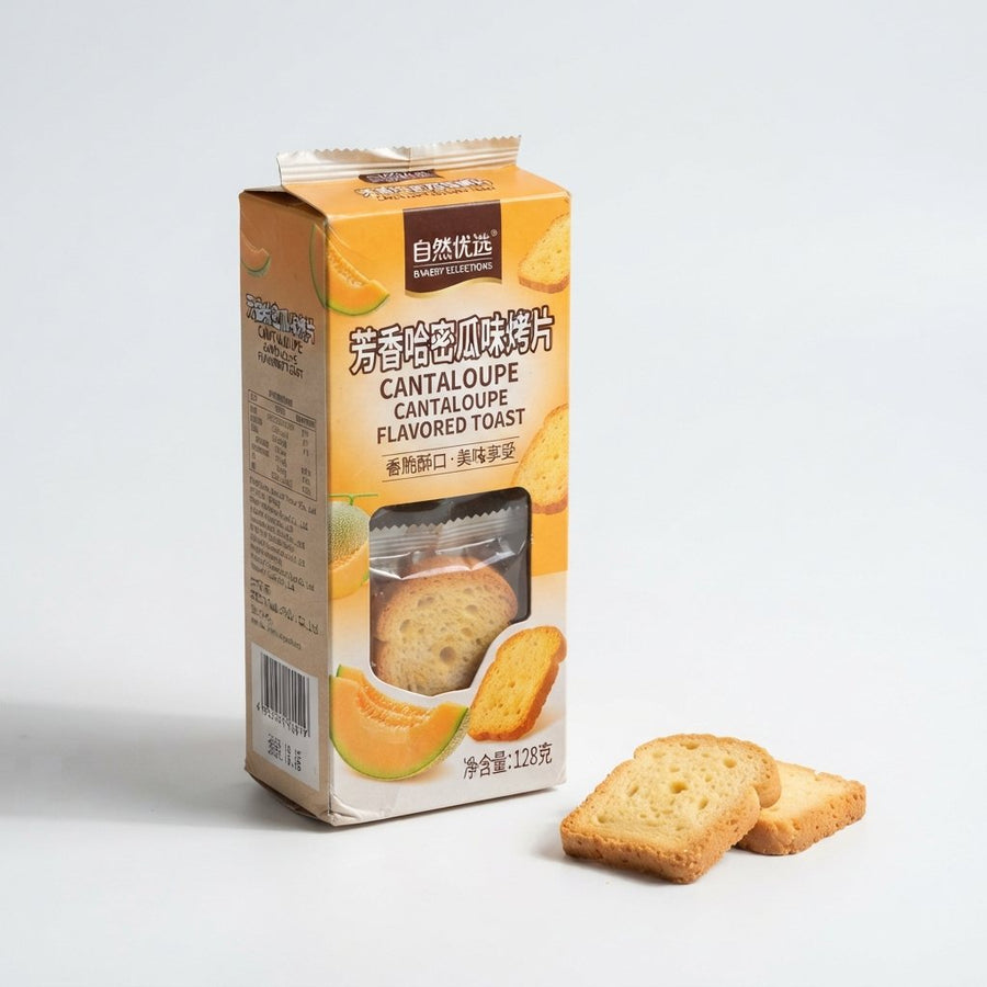Cantaloupe Flavored Toast — front of pack at Exotic Snaxx Chicago