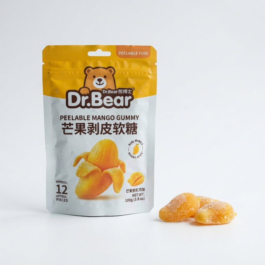 Dr.Bear Peeable Mango Gummy — front of pack at Exotic Snaxx Chicago