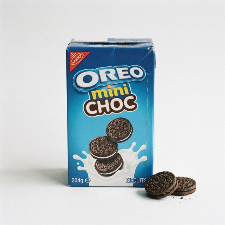 Oreo Mini Choc Biscuit — front of pack at Exotic Snaxx Chicago