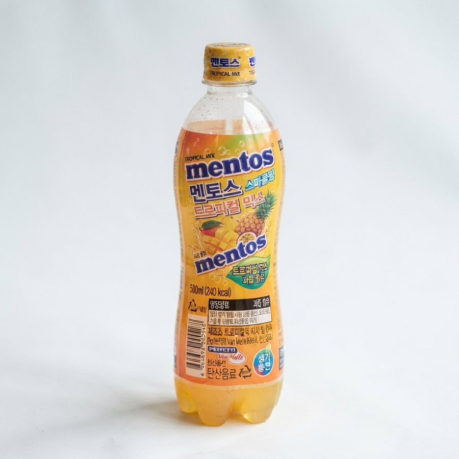 Mentos tropical mix soda korea — front of pack at Exotic Snaxx Chicago
