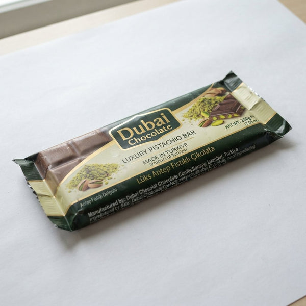 Luxury Dubai Chocolate Bar Pistachio, Made in Turkiye
