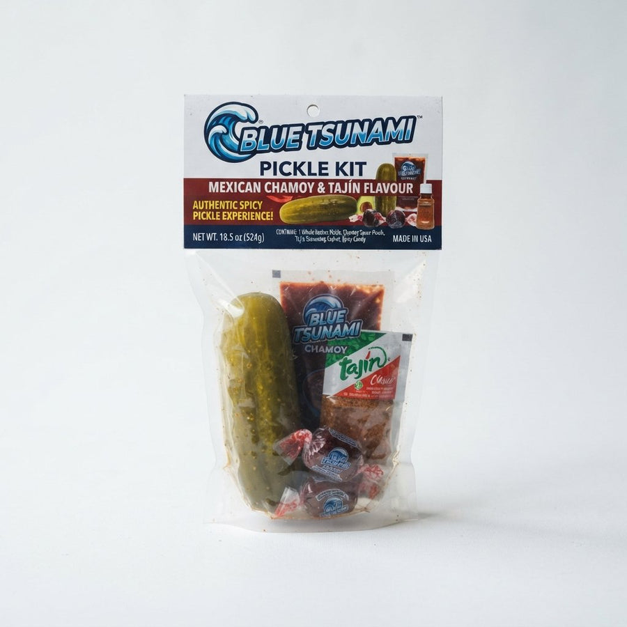 Blue Tsunami Pickle Kit — front of pack at Exotic Snaxx Chicago