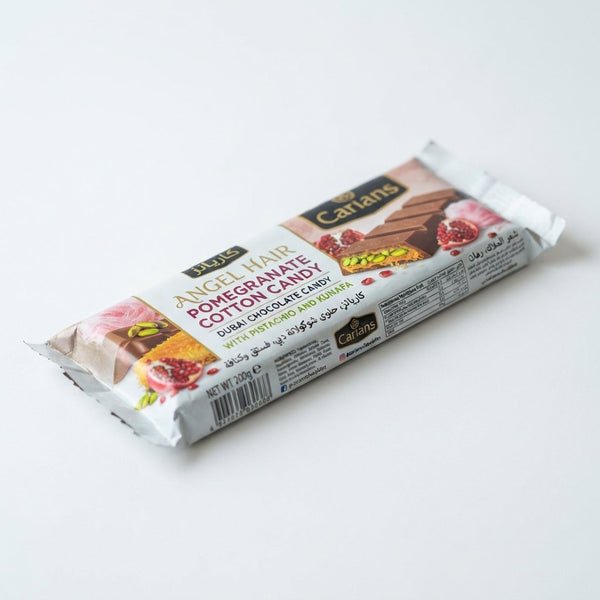 Carians Angel Hair Pomegranate Cotton Candy, Dubai Chocolate Candy with Pistachio and Kunafa