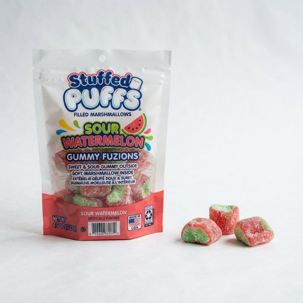 Stuffed Puffs Gummy Fuzions Sour Watermelon USA
