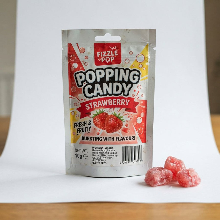 Popping Candy Strawberry — front of pack at Exotic Snaxx Chicago