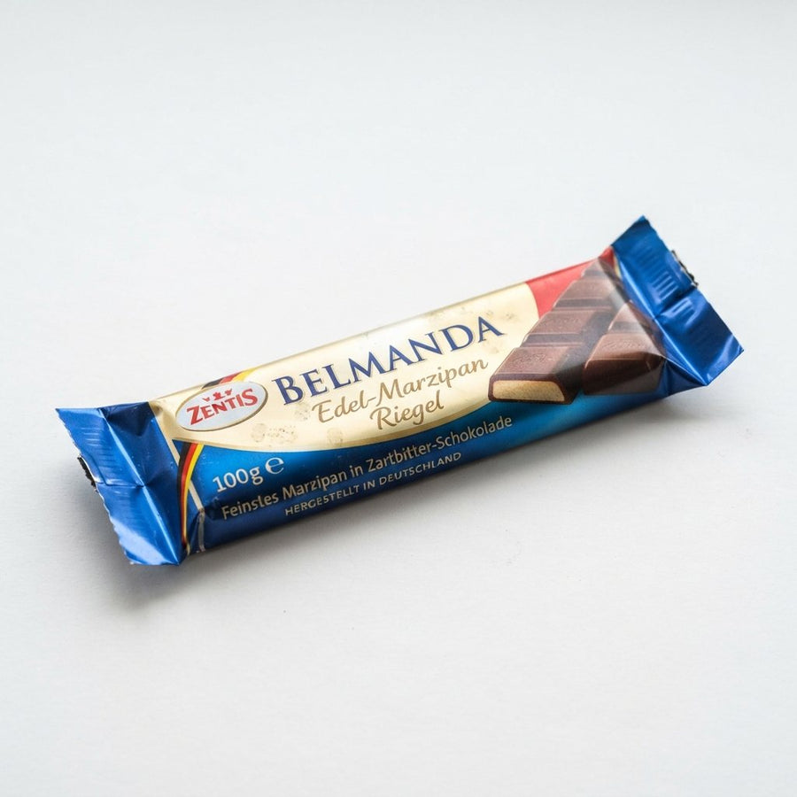 Zentis Belmanda Edel-Marzipan, Riegel Germany — front of pack at Exotic Snaxx Chicago