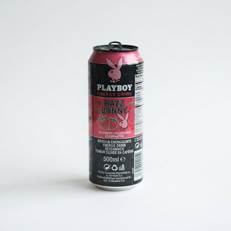 Razz Bunny Playboy Enervgy Drink — front of pack at Exotic Snaxx Chicago