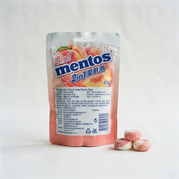 Mentos 2in1 Peach Soda Flavor (45g)