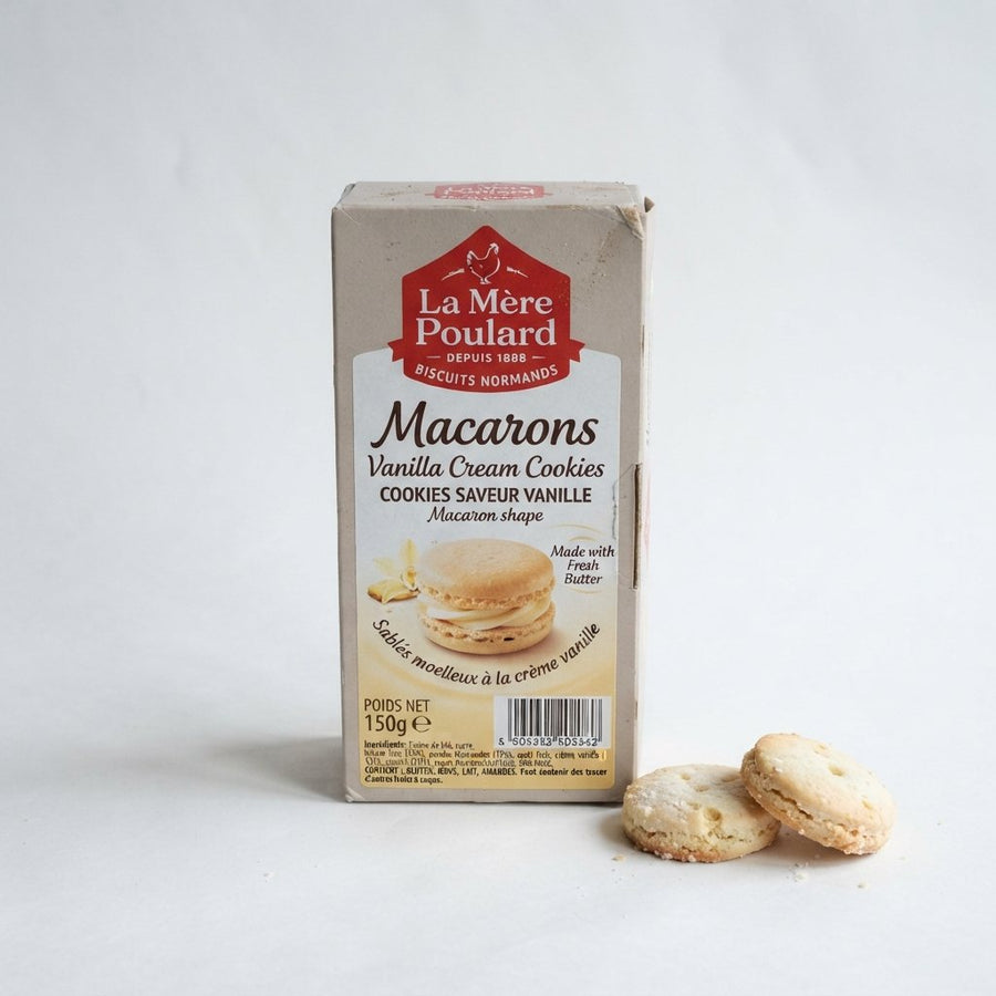 Vanilla Cream Cookies Macaron shape — front of pack at Exotic Snaxx Chicago