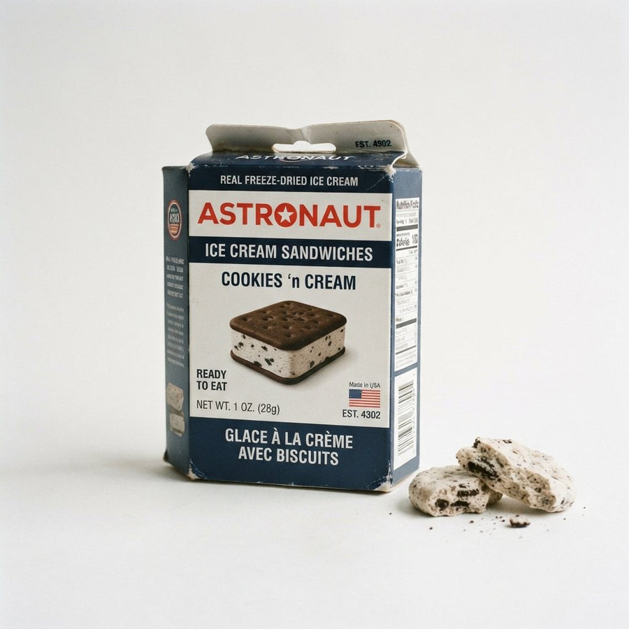 Astronaut Ice Cream Cookies Cream — front of pack at Exotic Snaxx Chicago