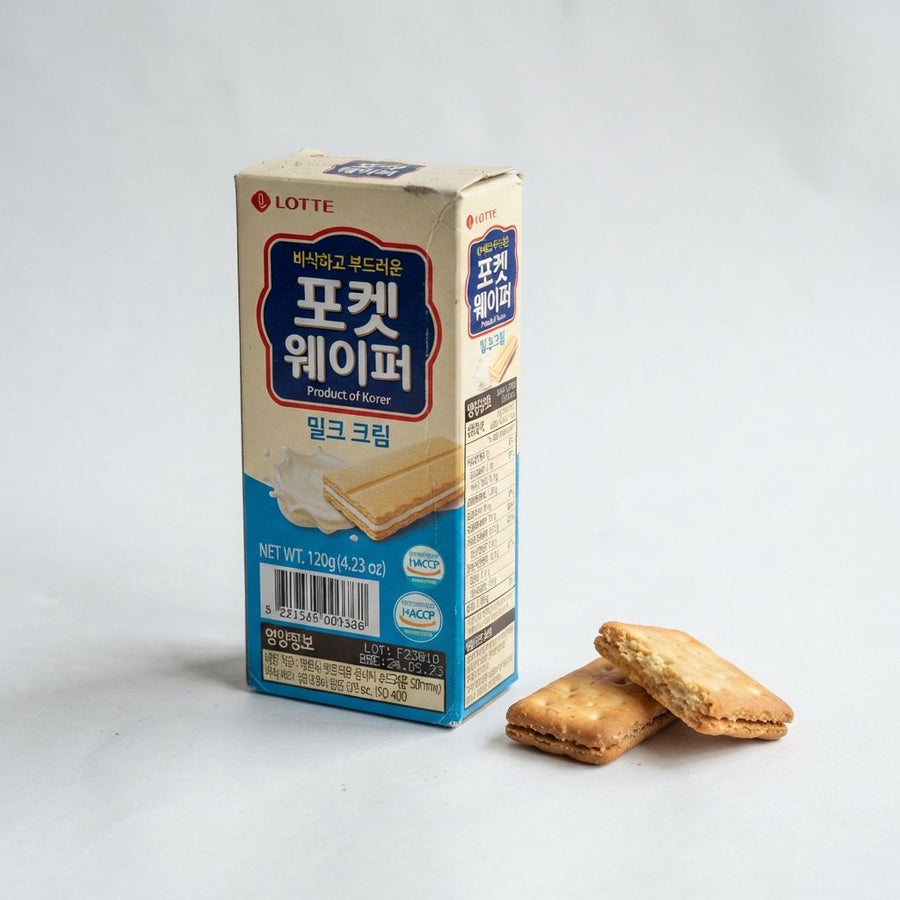 Pocket Wafer Product of Korea — front of pack at Exotic Snaxx Chicago
