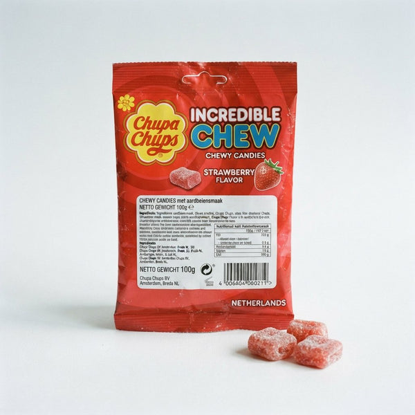 Chupa Chups Incredible Chew Chewy Candies with Strawberry Flavor Netherlands