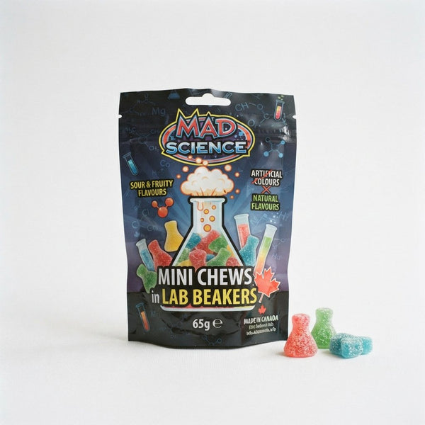 Mad Science Mini Chews in Lab Beakers