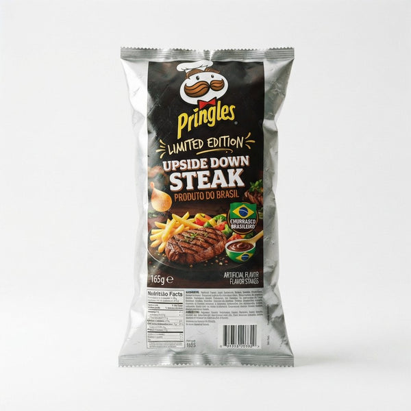 LIMITED EDITION PRINGLES UPSIDE DOWN STEAK PRODUCT OF BRAZIL